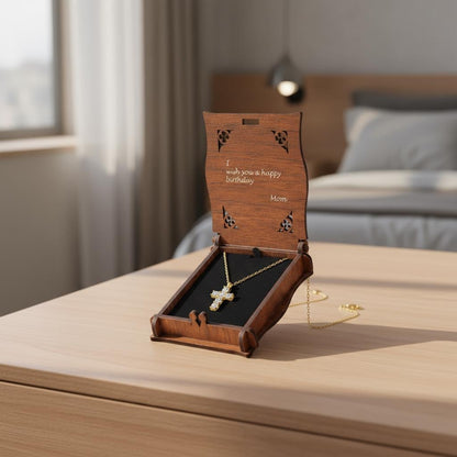 Minimalist Cross Necklace, Dainty 925 Sterling Silver Gold Plated Christian Gift for Her, Custom Length, Personalized Gift, Christmas Gift