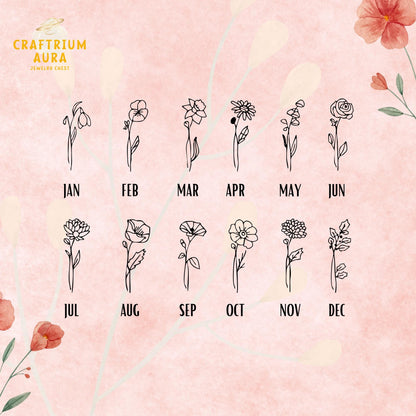 Custom Birth Flower Signet Ring, Adjustable 925 Silver Engraved Floral Jewelry, Personalized Minimalist Gift for Her, Christmas Gift