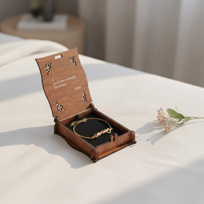 Birthstone Anklet with Heart, Personalized Minimalist Charm, Dainty 925 Silver Gold Plated, Custom Anniversary Gift for Her, Christmas Gift