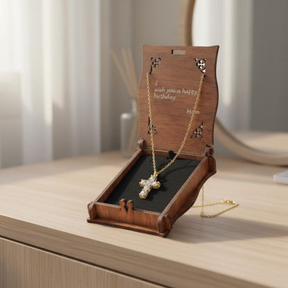 Minimalist Cross Necklace, Dainty 925 Sterling Silver Gold Plated Christian Gift for Her, Custom Length, Personalized Gift, Christmas Gift