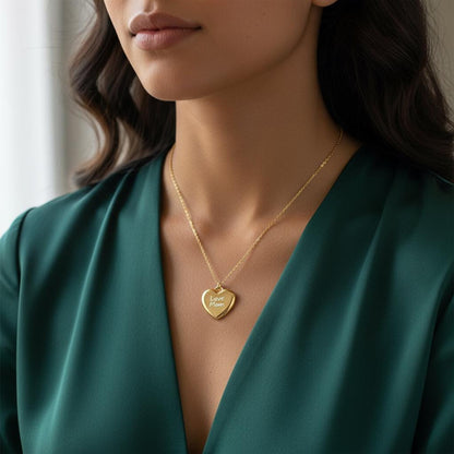 Minimalist Flat Heart Necklace, Dainty 925 Silver Gold Plated, Custom Length Simple Charm, Everyday Love Jewelry Christmas Gift for Her