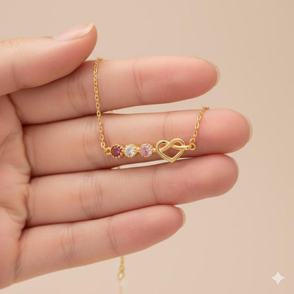 Birthstone Anklet with Heart, Personalized Minimalist Charm, Dainty 925 Silver Gold Plated, Custom Anniversary Gift for Her, Christmas Gift