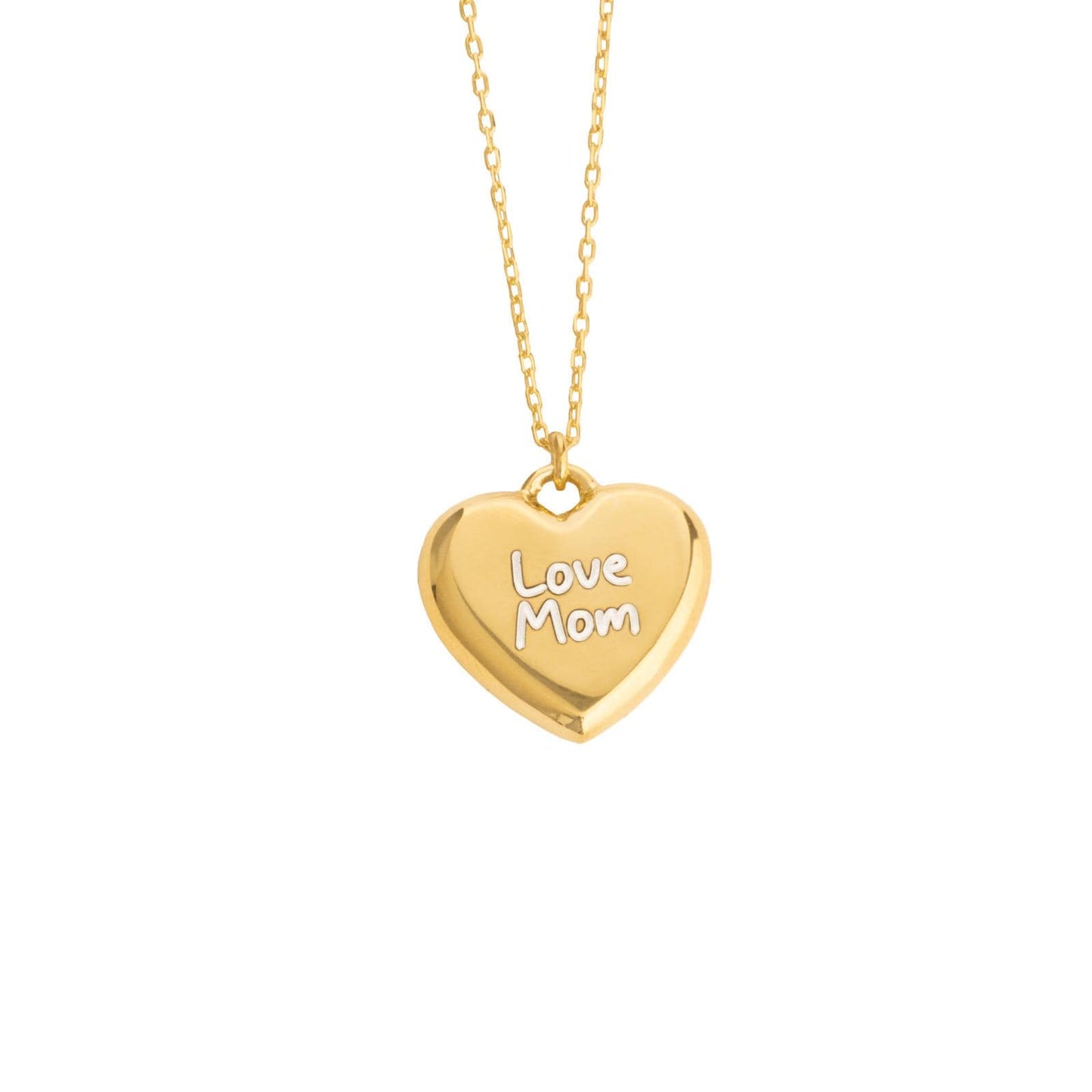 Minimalist Flat Heart Necklace, Dainty 925 Silver Gold Plated, Custom Length Simple Charm, Everyday Love Jewelry Christmas Gift for Her