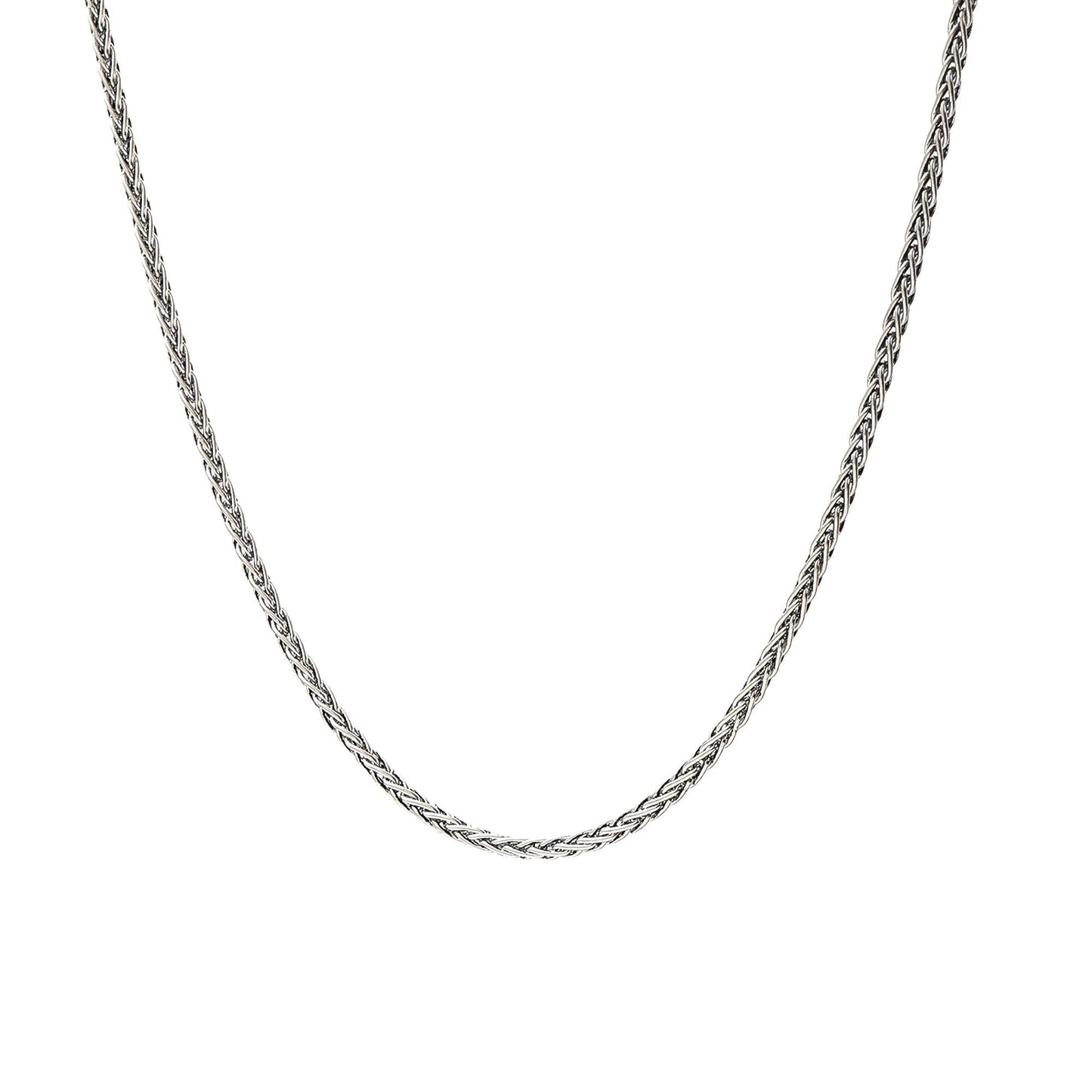 Rope Spiga Tondo Styles Unisex Minimalist Jewelry for Pendant, Personalized Gift, Christmas Gift, 925 Sterling Silver Chain Necklace