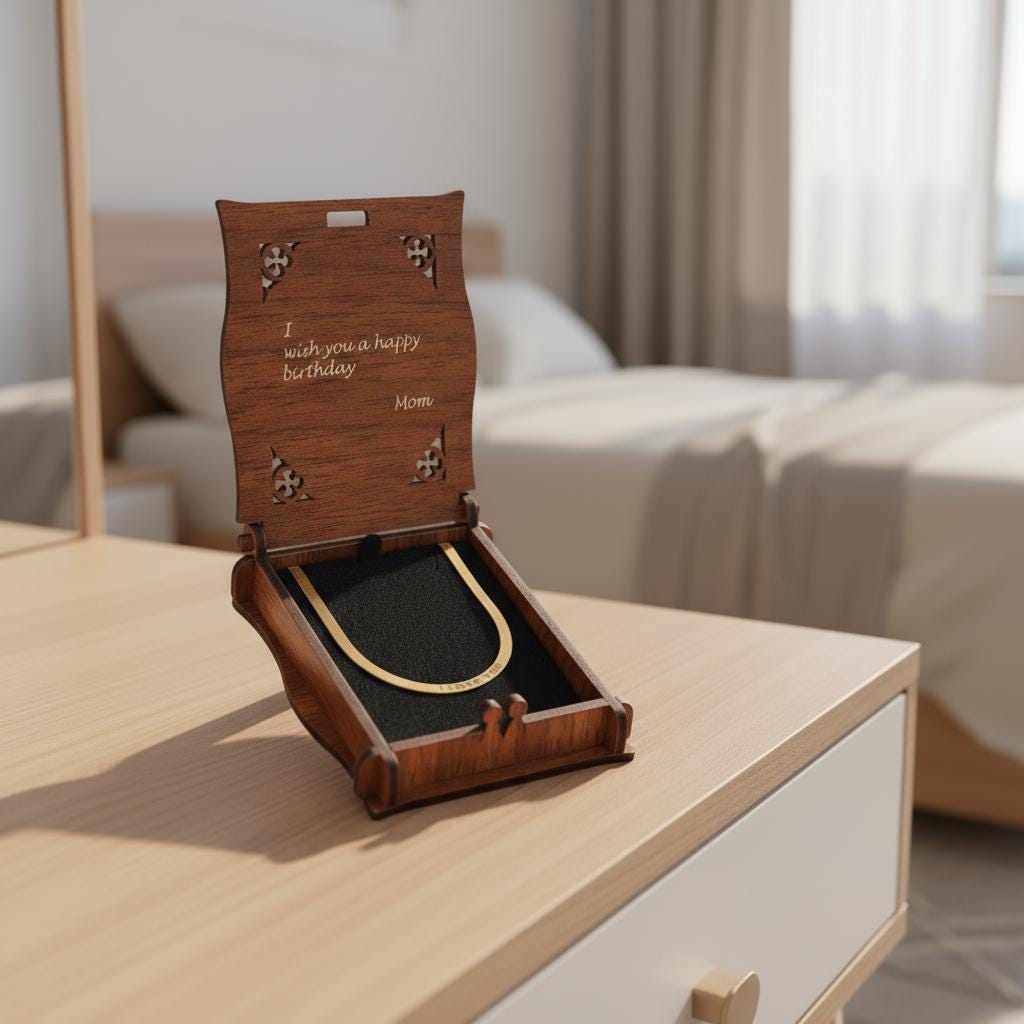 Personalized Herringbone Chain Necklace, Custom Message Dainty 925 Silver Gold Plated, Minimalist Flat Snake Chain, Anniversary Gift for Her