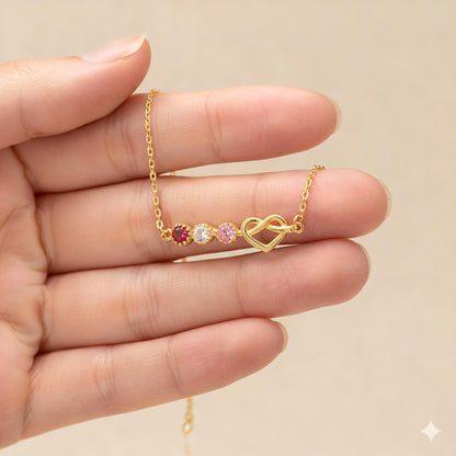 Birthstone Anklet with Heart, Personalized Minimalist Charm, Dainty 925 Sterling Silver Gold Plated Gift for Her, Custom Anniversary Jewelry